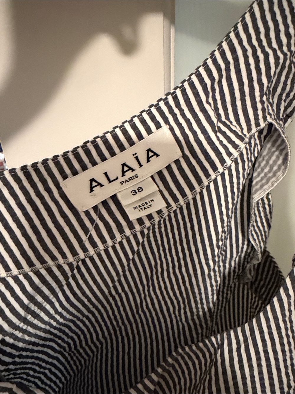 Alaïa Striped Asymmetrical Ruched - Picture 8 of 9